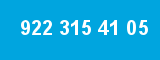 922 315 41 05 922 315 41 05